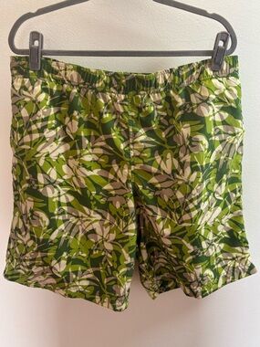 Eddie Bauer Green Palm Swim Trunks L